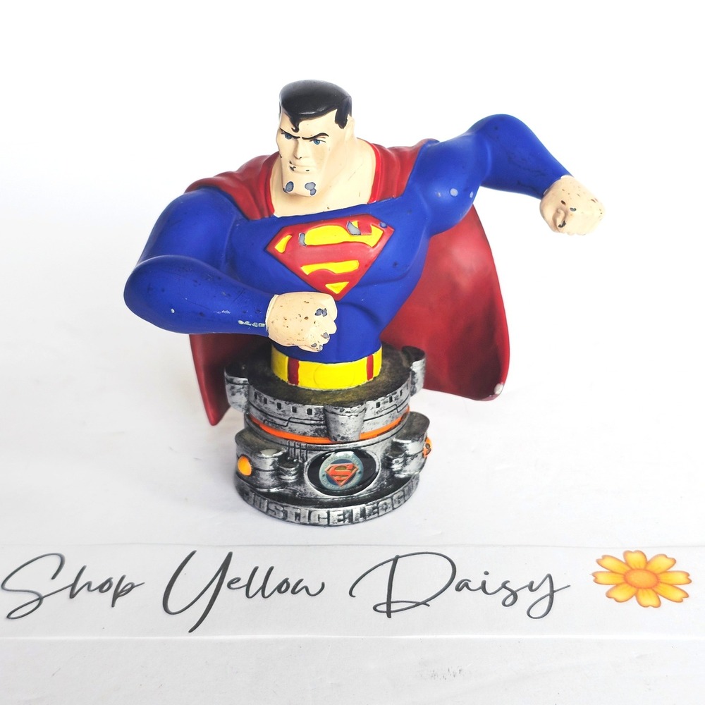 Vintage DC Comics Superman Justice League Mini Bust Figure‎ Collectible 4.5"
